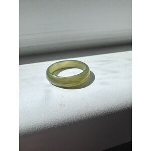 Vintage Light Jade Emerald Blue Green Size 9 Ring. Beautiful.